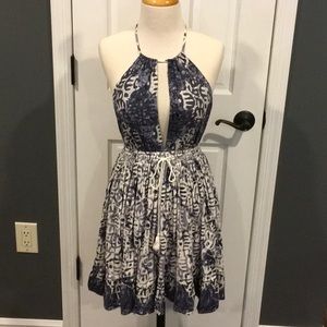 Free People Backless Mini Dress. Festival Ready!
